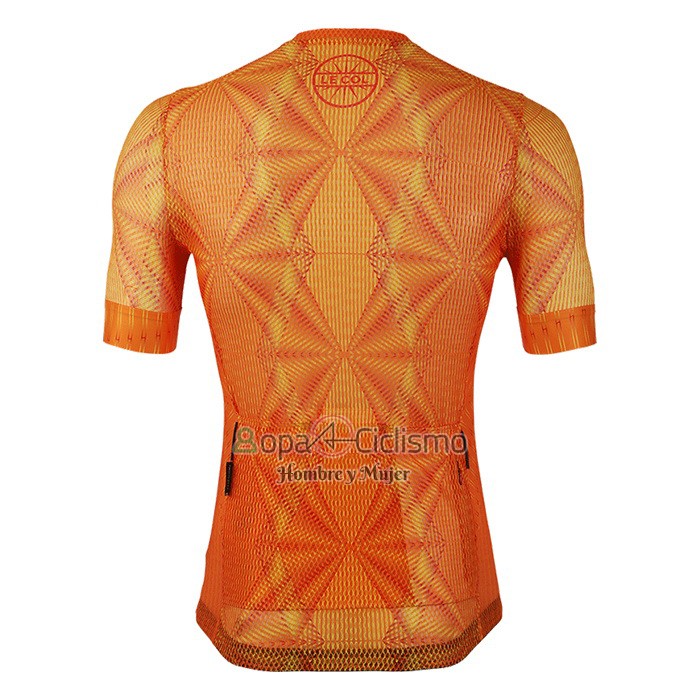 Le Col Ropa Ciclismo Culotte Corto 2020 Hombre Mangas Cortas Naranja
